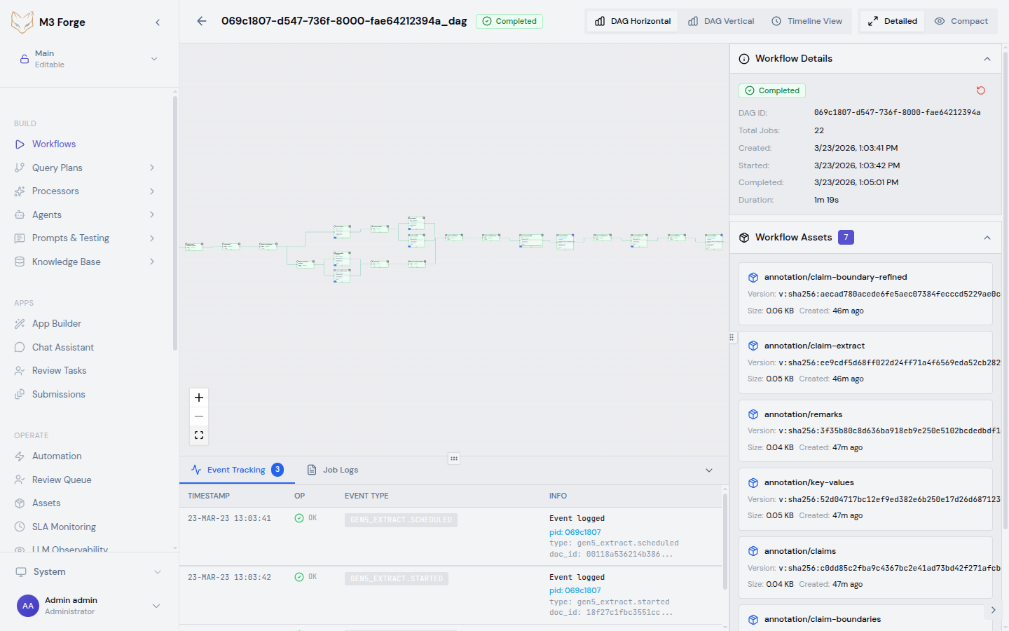 Close-up of node connections showing input/output handles and edge routing between nodes